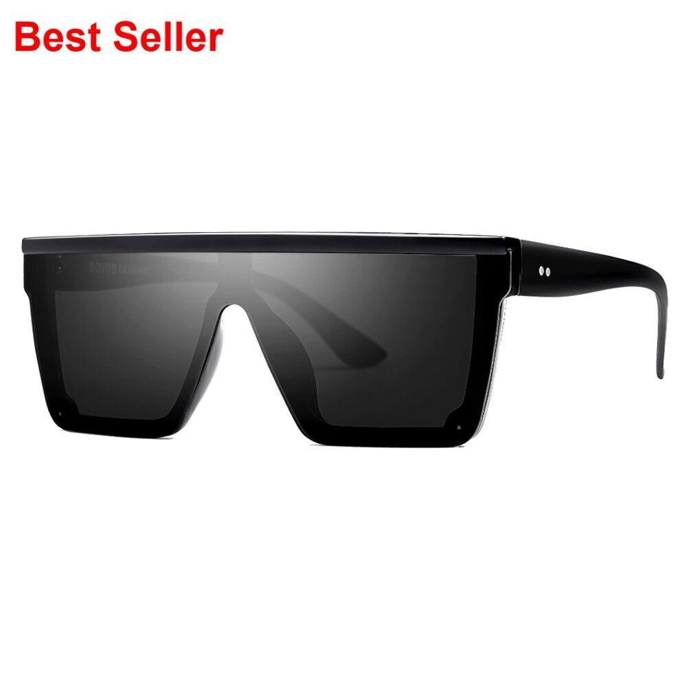 Square Frame Sunglasses with Mirrored Lenses UV400 Protection